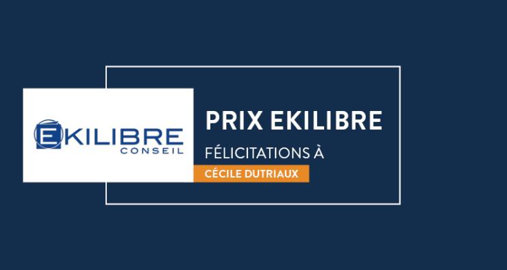 Le prix Ekilibre décerné à notre docteure